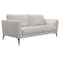 Armen Living Hope Contemporary Sofa in Genuine Dove Gray Leather with Black Metal Legs LCHP3GR - alternate 3